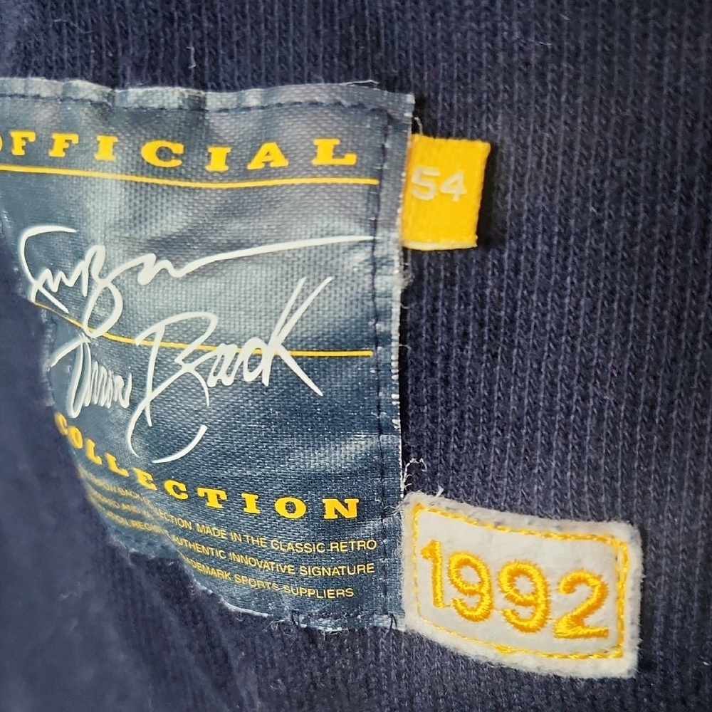 Vintage FUBU Navy and Yellow Vintage Men's Jersey - Picture 6 of 8